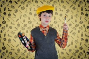 enfant, peintre, humour